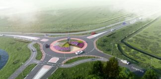 Herinrichting N239 - impressie van de toekomstige rotonde bij Langereis