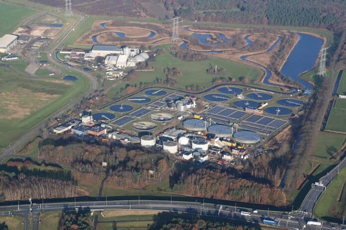 RWZI Tilburg-Noord, luchtfoto