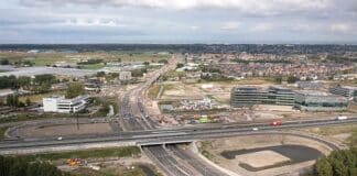 aansluiting Leiden-West, luchtfoto