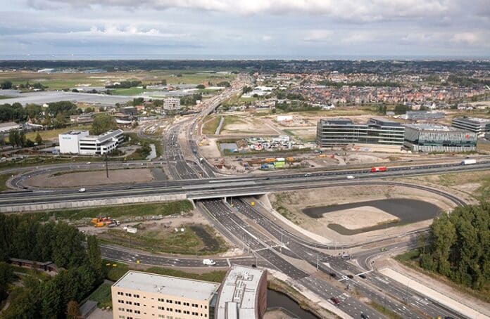aansluiting Leiden-West, luchtfoto