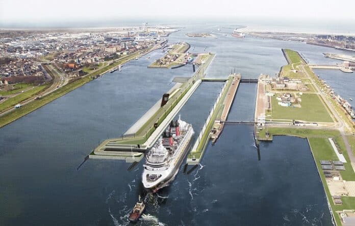 Fossiele brandstoffen - artist's impression - luchtbeeld