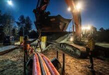 horizontale tunnelboring - foto van de pilotboring van TenneT