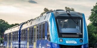 waterstoftreinen - foto van de Alstom H-trein in Duitsland