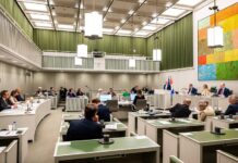 geborgde zetels - foto debat in de Eerste Kamer