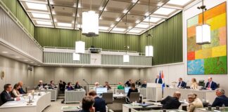 geborgde zetels - foto debat in de Eerste Kamer