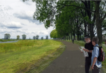HHNK - dijklandschap met wandelaars