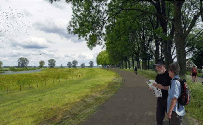 HHNK - dijklandschap met wandelaars