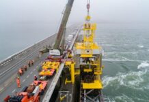 Uithijsen cilinder in bewegingswerk Oosterscheldekering